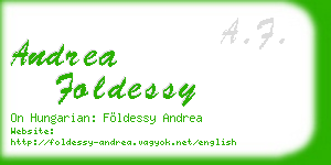 andrea foldessy business card