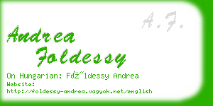 andrea foldessy business card